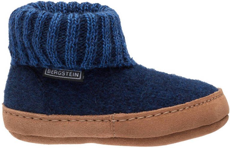 Bergstein BN Cozy Lux Dark Blue 21 Kinder Sloffen Blauw