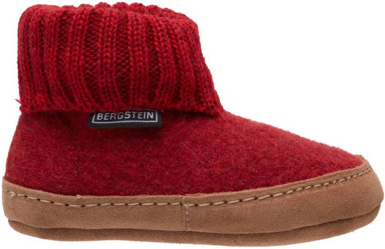 Bergstein wollen pantoffels rood