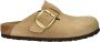 Birkenstock Boston Big Buckle nubuck clogs beige - Thumbnail 1