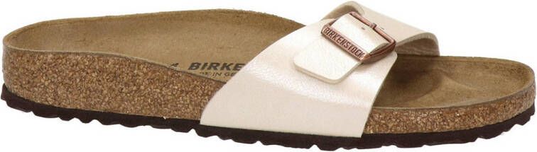 Birkenstock Madrid slippers ecru goud