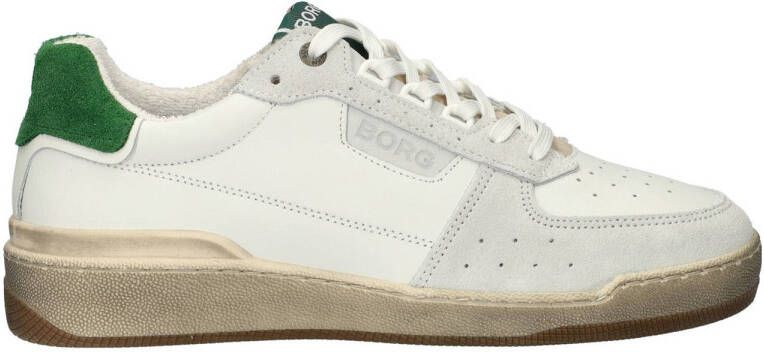 Björn Borg T3200 Cup Low leren sneakers wit groen