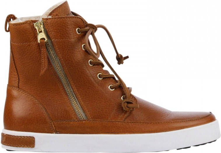 Blackstone Hoge Icon Emily trainers met ritssluiting Brown Dames