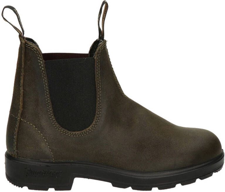 BLUNDSTONE 1615 suède chelsea boots olijfgroen