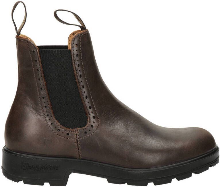 BLUNDSTONE Original High Top leren chelsea boots donkerbruin