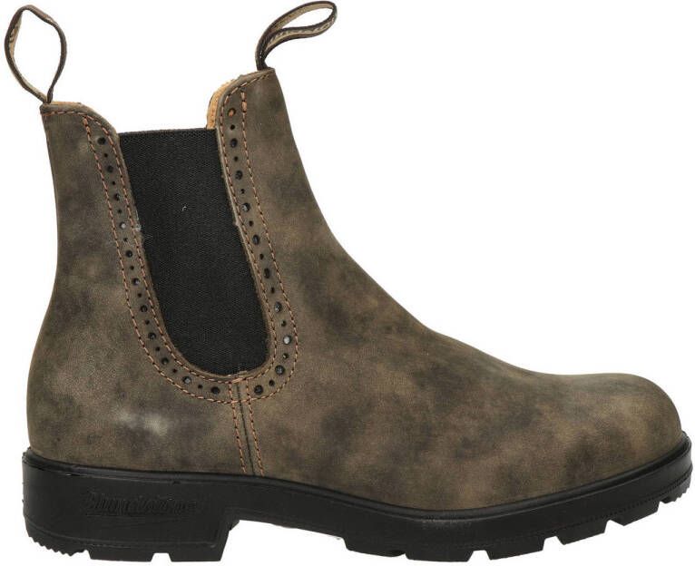 BLUNDSTONE Original High Top suède chelsea boots bruin