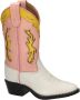 Bootstock Candy leren cowboylaarzen wit roze Meisjes Leer Meerkleurig 33 - Thumbnail 1