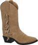 Bootstock suède cowboylaarzen met franjes beige Meisjes Suede Effen 36 - Thumbnail 1