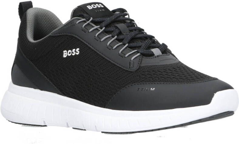 Hugo Boss Sportieve Sneakers van Gemengde Materialen Jonah Runn Zwart Black Heren