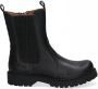 Braqeez 421774 789 Meisjes Chelsea Boots Zwart Leer Ritssluiting - Thumbnail 1