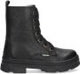 Braqeez 424751-589 Meisjes Veterboots Zwart Leer Veters - Thumbnail 1