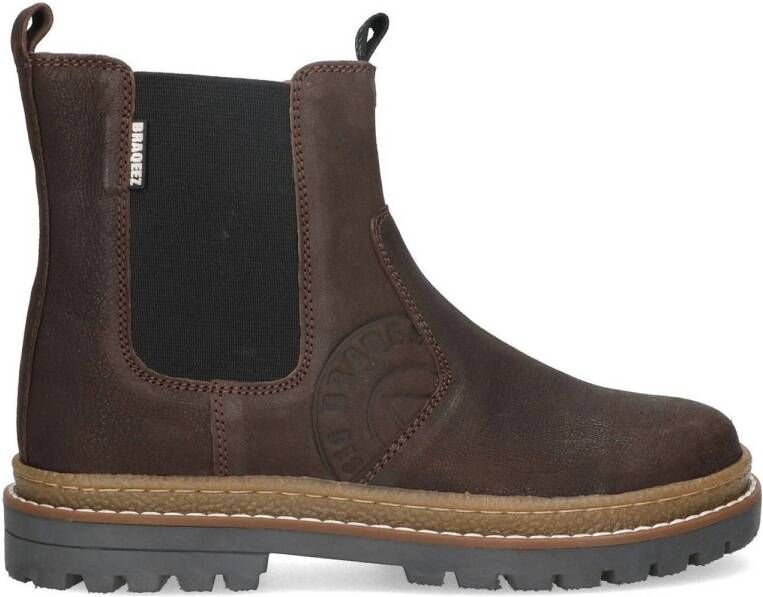 Braqeez Hugo Hike leren chelsea boots bruin