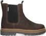 Braqeez 424922-517 Jongens Chelsea Boots Bruin Leer Elastiek Met Rits - Thumbnail 2