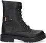 Braqeez 424761-589 Meisjes Veterboots Zwart Leer Veters - Thumbnail 2