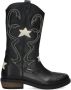 Braqeez 424739-589 Meisjes Cowboy Boots Zwart Leer Ritssluiting - Thumbnail 1