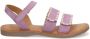 Braqeez 424016-471 Meisjes Sandalen Lila Leer Klittenband - Thumbnail 1