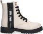 Braqeez Belle Boot Meisjes Biker Boots Beige Leer Veters - Thumbnail 1