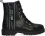 Braqeez leren veterboots zwart multi - Thumbnail 1