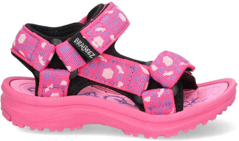 Braqeez Sky Sport sandalen roze Meisjes Textiel All over print 30