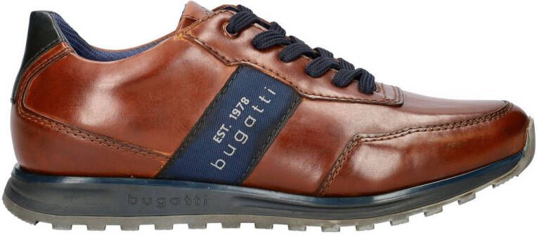 Bugatti leren sneakers cognac