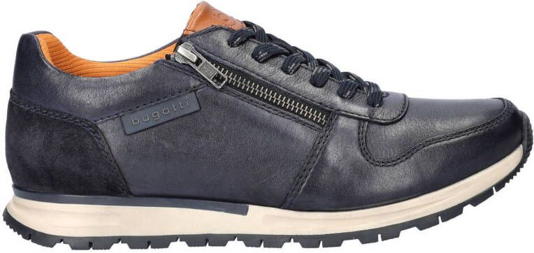 Bugatti leren sneakers donkerblauw