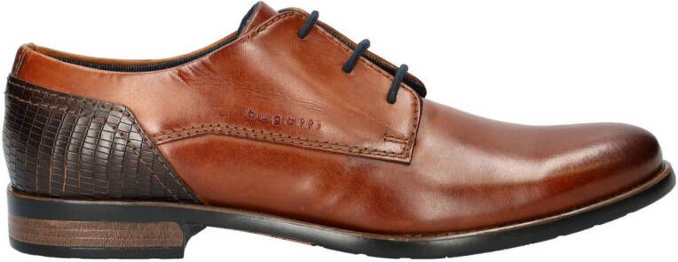 Bugatti leren veterschoenen cognac