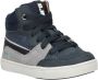 BunniesJR 224751-129 Jongens Hoge Sneakers Blauw Leer Veters - Thumbnail 1