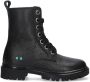 BunniesJR 224884-589 Meisjes Biker Boots Zwart Leer Veters - Thumbnail 1