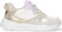 BunniesJR 224343-501 Meisjes Lage Sneakers Offwhite Lila Beige Imitatieleer Veters - Thumbnail 1