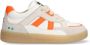 BunniesJR 225452-401 Jongens Lage Sneakers Oranje Wit Grijs Leer Veters - Thumbnail 1