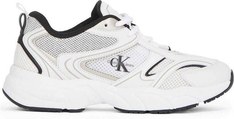 Calvin Klein Jeans Witte sportieve synthetische sneakers voor vrouwen Multicolor Dames