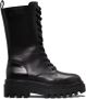 CALVIN KLEIN JEANS chunky leren veterboots zwart - Thumbnail 1