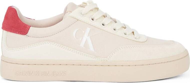 CALVIN KLEIN JEANS leren sneakers lichtroze