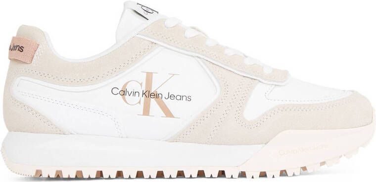 Calvin Klein Sneakers TOOTHY RUNNER IRREGULAR LINES W met zijlogo vrijetijdsschoen lage schoen veterschoen