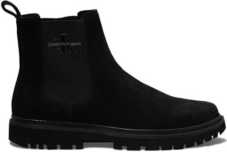 Calvin Klein Chelsea-boots EVA BOOT MID CHELSEA ICONIC DR hakken instaplaarzen enkellaars met zij ck-logo