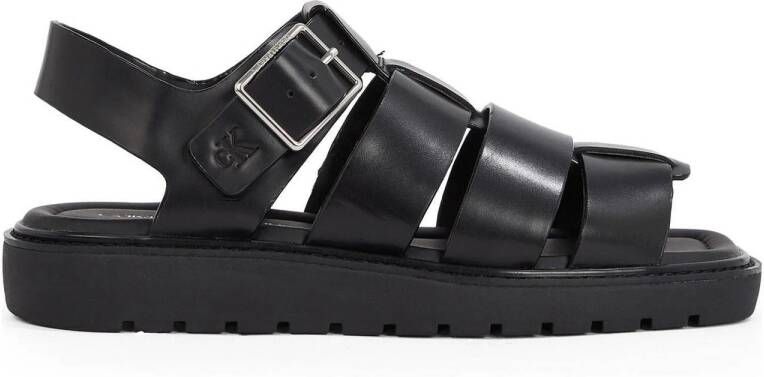 Calvin Klein leren sandalen zwart