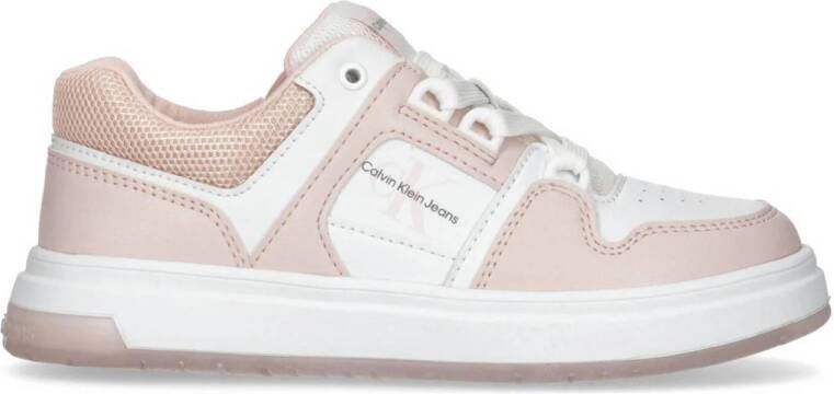 Calvin Klein sneakers wit lichtroze