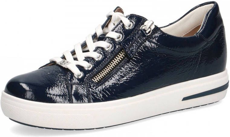 Manou lakleren sneakers donkerblauw - Schoenen.nl