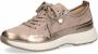 Caprice Namika comfort leren sneakers beige goud - Thumbnail 1