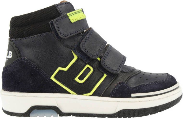 Develab leren sneakers donkerblauw