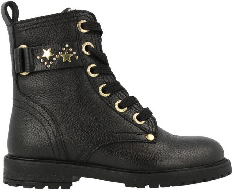 Develab 44366 922 Meisjes Veterboots Zwart