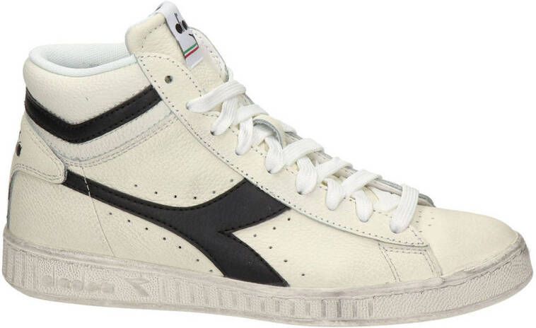 Diadora hoge leren sneakers off white zwart