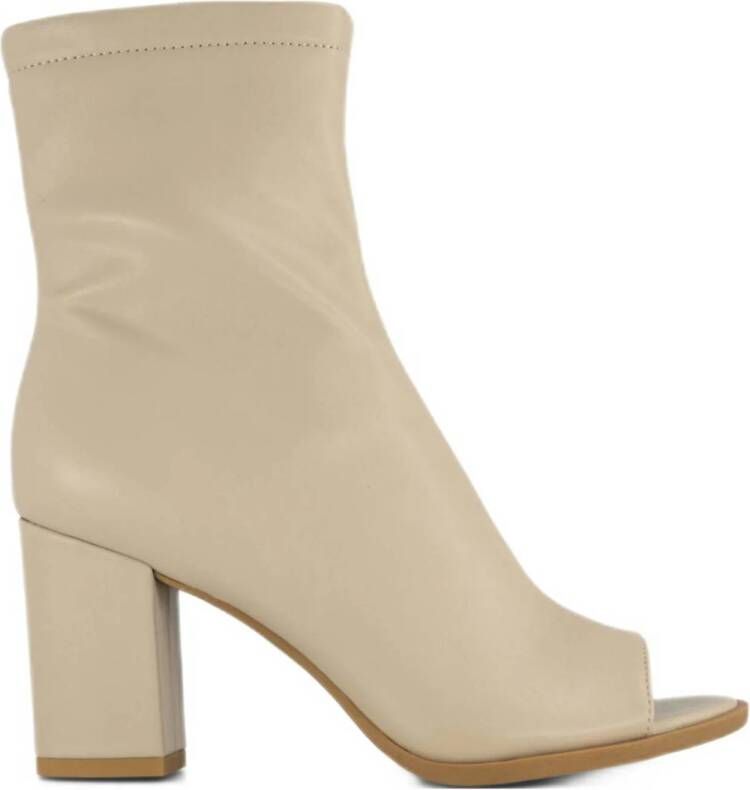 Oxmox Taupe peep toe laars