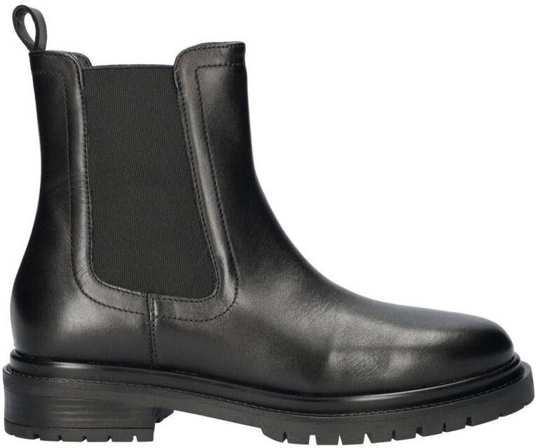 Nelson leren chelsea boots zwart