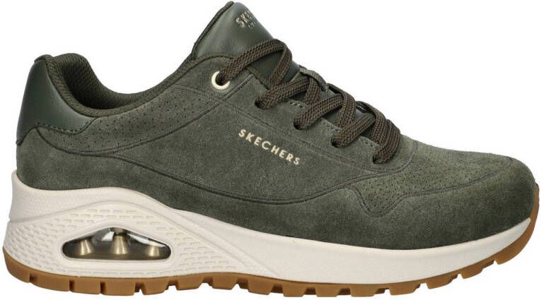 Skechers Uno Rugged suède sneakers donkergroen