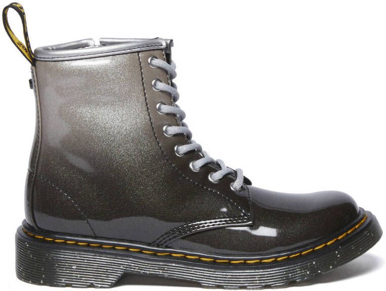 Dr. Martens 1460 Glitter J lak veterboots zwart zilver