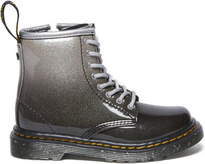 Dr. Martens 1460 Glitter T lak veterboots zwart zilver