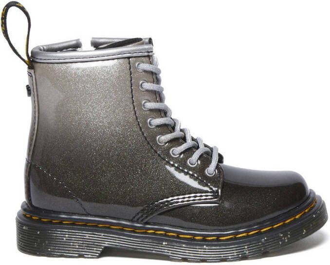 Dr. Martens 1460 Glitter T lak veterboots zwart zilver