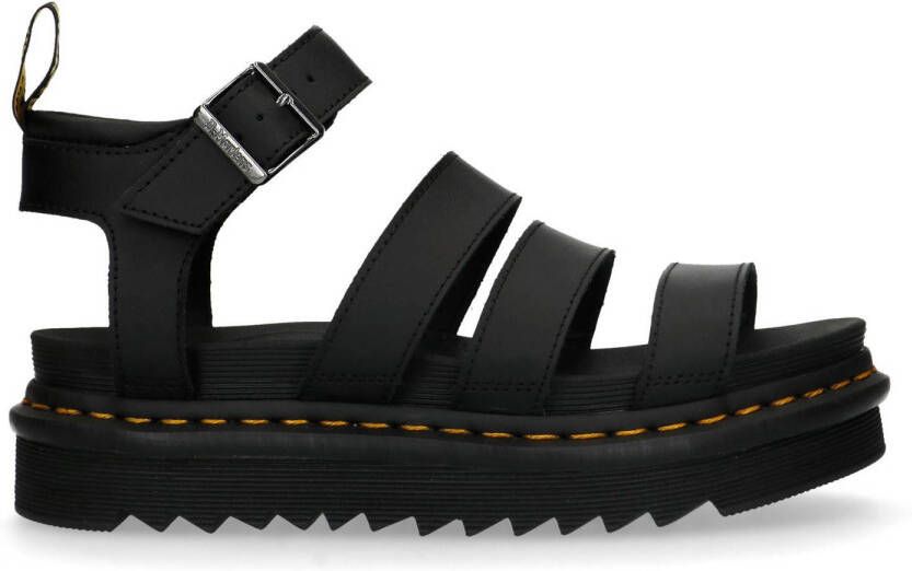 Dr. Martens Blaire Brando leren plateau sandalen zwart