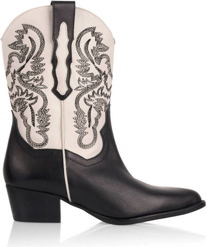 DWRS LABEL DWRS BRADY White Black Dames Boots