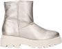 DWRS Oslo chunky leren enkelboots taupe metallic - Thumbnail 1